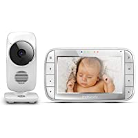 Motorola Baby MBP 48 Vigilabebés Vídeo con Pantalla LCD- Modo Eco y Visión Nocturna- Blanco